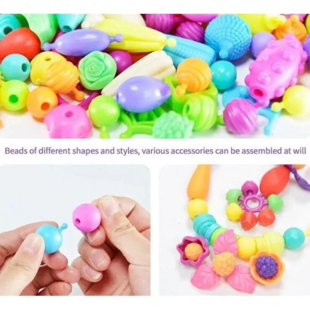 Multi-Color Interlocking Beads Assorted Sizes & Colors Create Assemble Kids‎